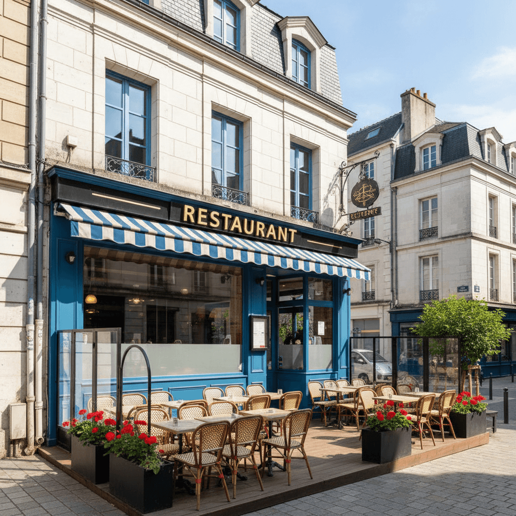 Restaurant 140m² à Nantes : terrasse - extraction