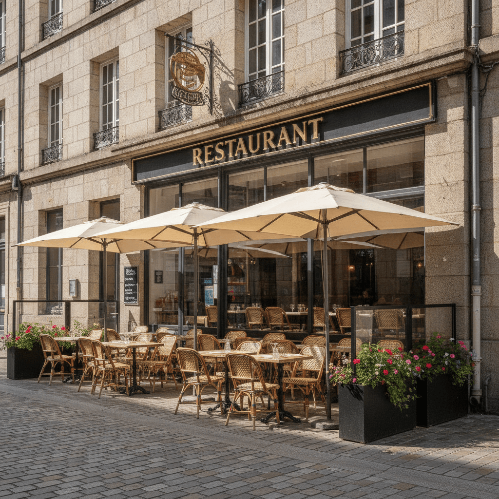 Restaurant 70m² à Rennes : terrasse - licence IV