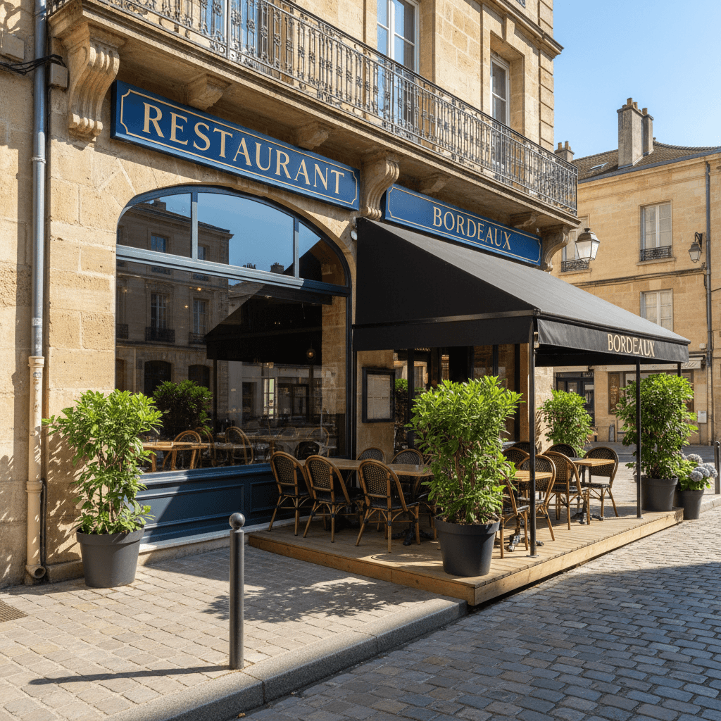 Restaurant 72m² à Bordeaux : terrasse
