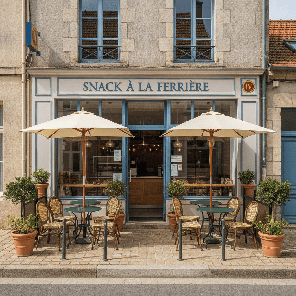 Snack à La Ferrière : terrasse - licence IV