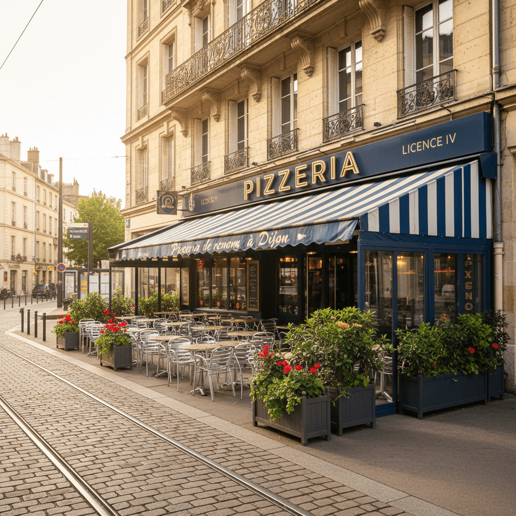 Fast-food à Dijon : terrasse - licence IV