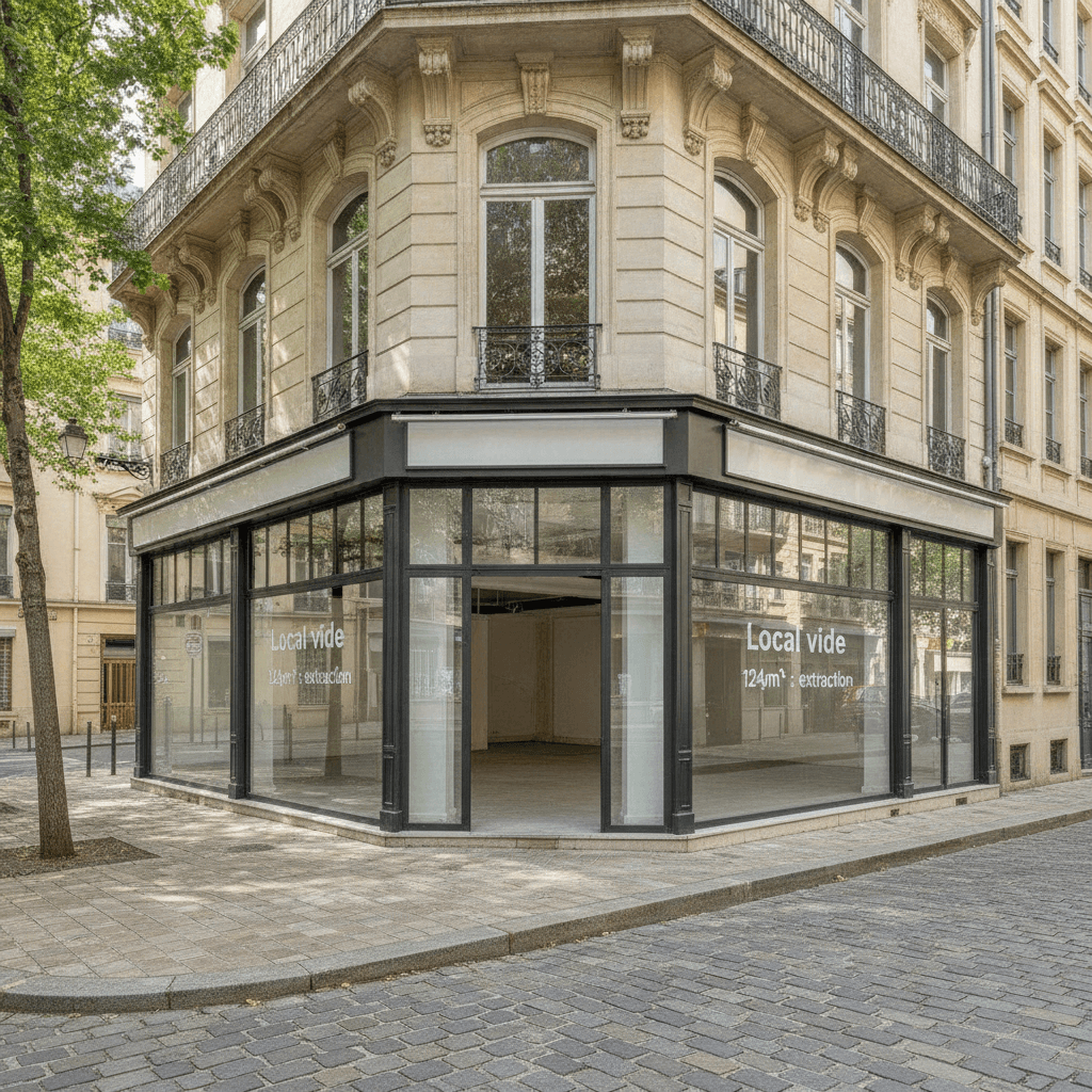 Local vide 124m² à Lyon : extraction