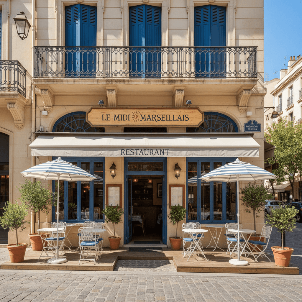 Restaurant à Marseille : terrasse - climatisation