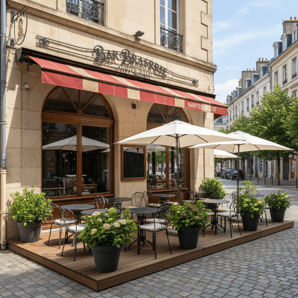 Bar-brasserie 80m² à Nantes : terrasse - licence IV