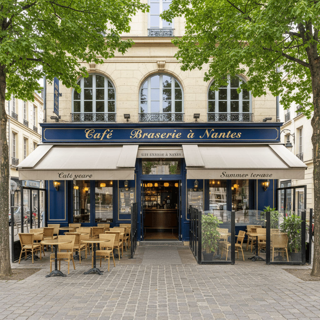 Bar-brasserie 65m² à Nantes : terrasse - licence IV