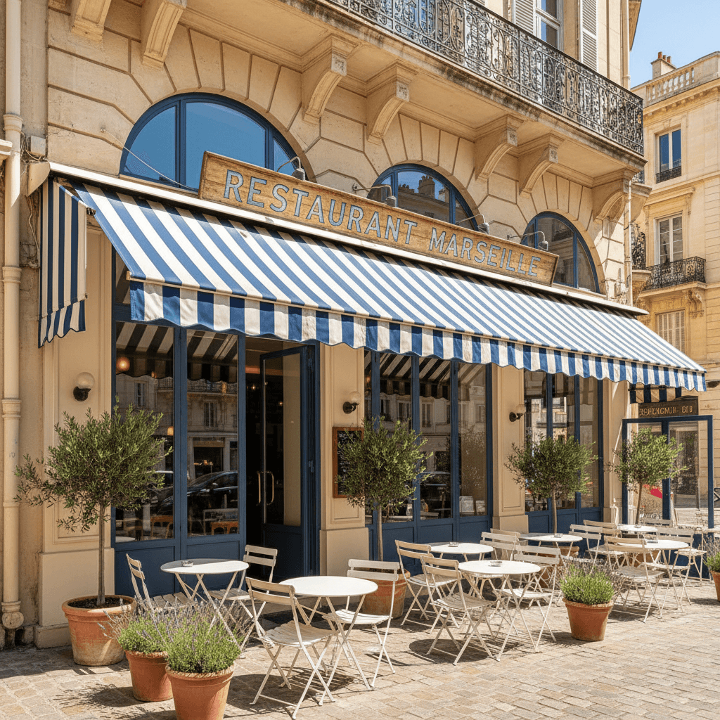 Restaurant à Marseille : terrasse - licence IV