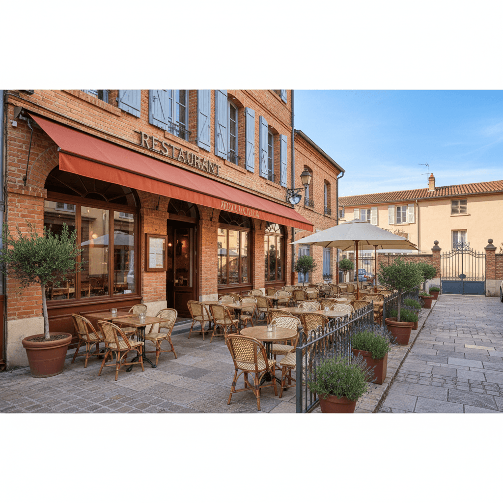 Restaurant 130m² à Toulouse : terrasse - extraction