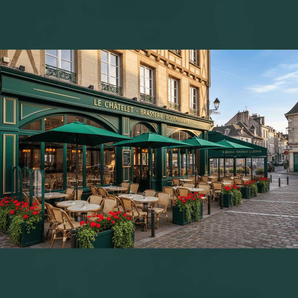 Bar-brasserie 180m² à Rouen : terrasse - licence IV