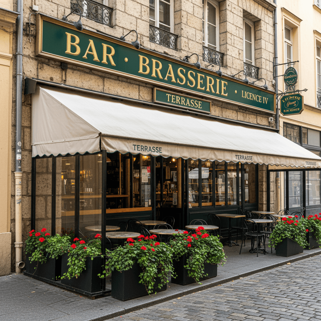 Bar-brasserie à Lyon : terrasse - licence IV