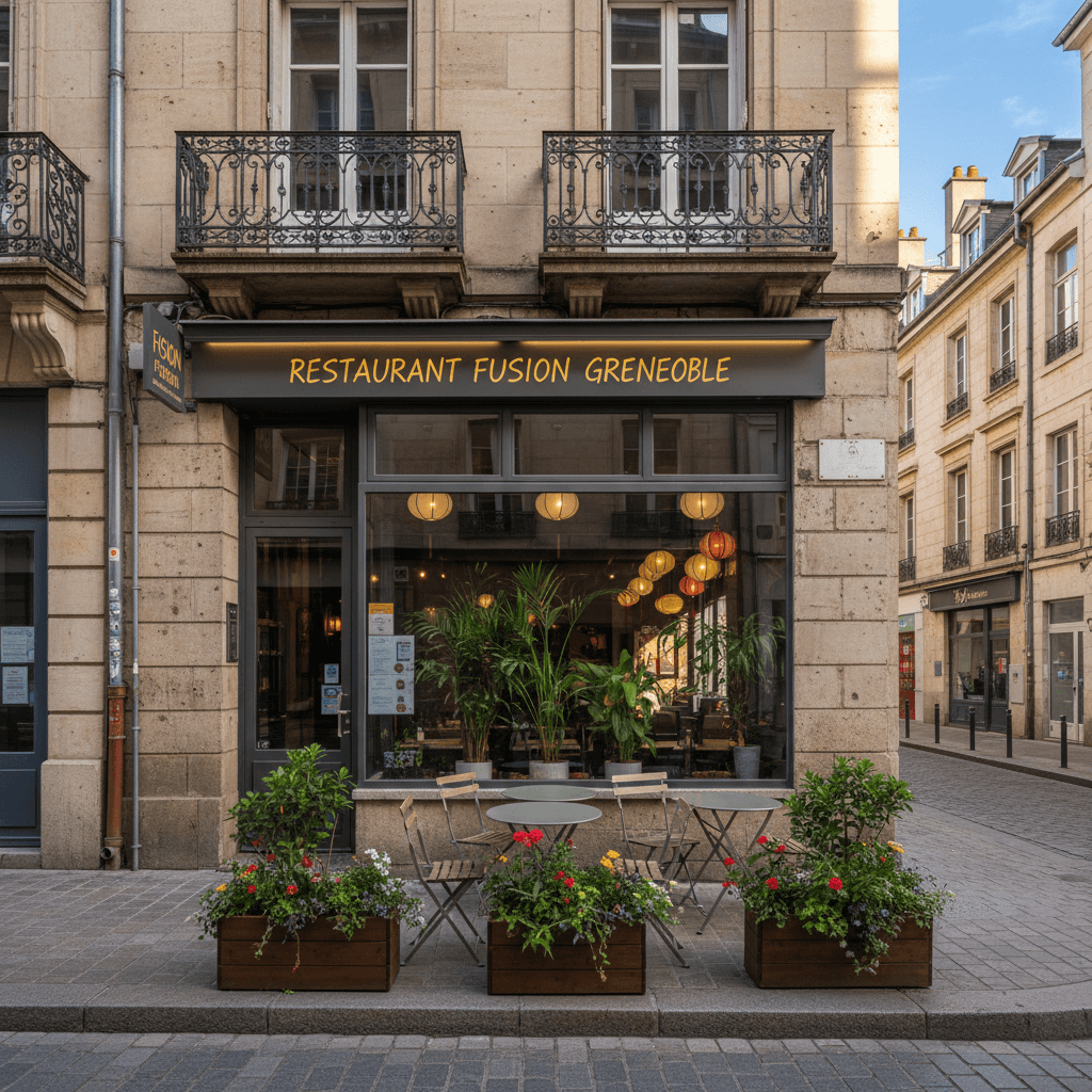 Restaurant 86m² à Grenoble : terrasse - climatisation