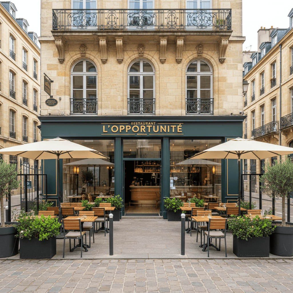 Restaurant 150m² à Bordeaux : terrasse - extraction