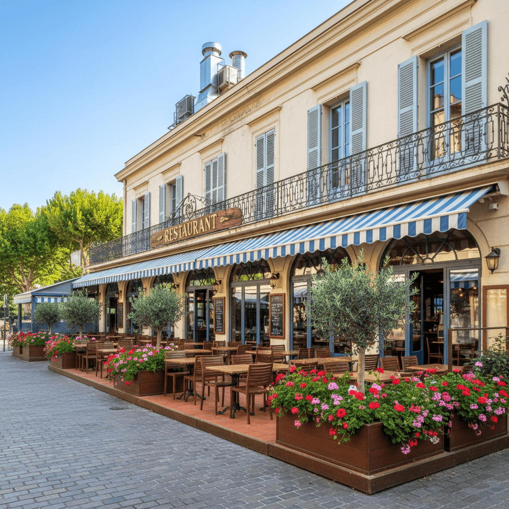 Restaurant à Nice : terrasse - extraction