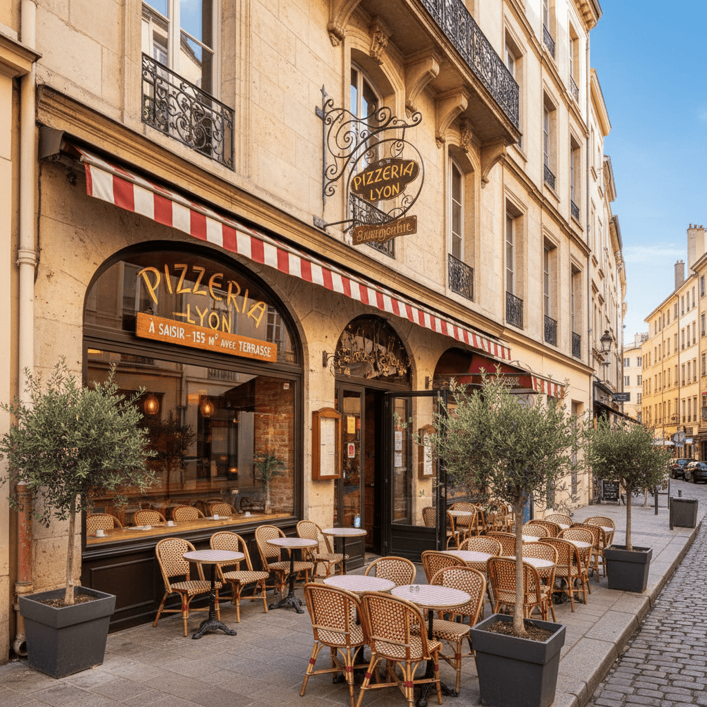 Restaurant 135m² à Lyon : terrasse - licence IV