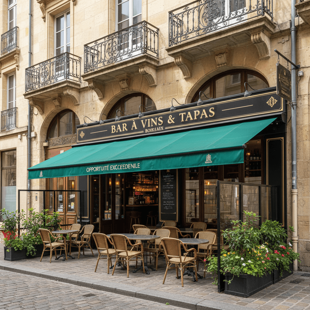 Bar-brasserie 85m² à Bordeaux : terrasse - licence IV