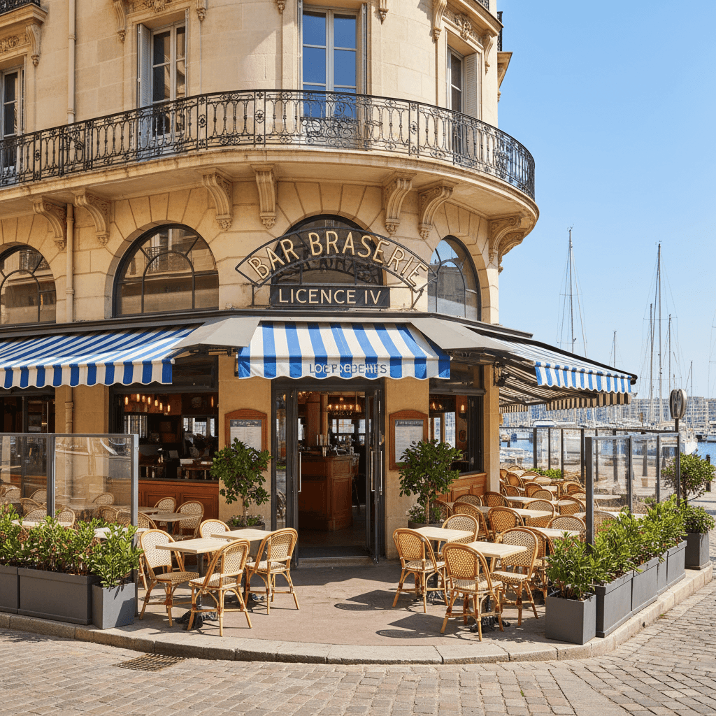 Bar-brasserie 100m² à Marseille : terrasse - licence IV