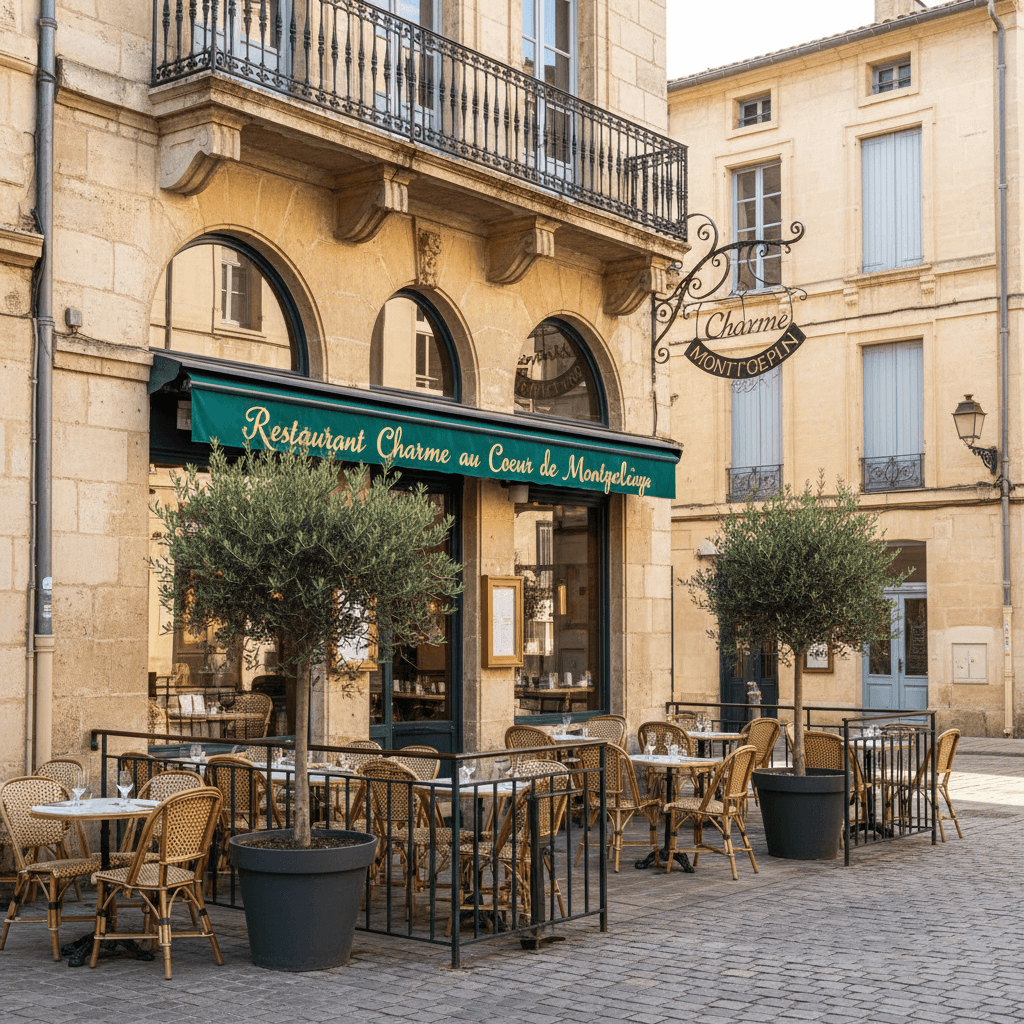 Restaurant 145m² à Montpellier : terrasse - extraction