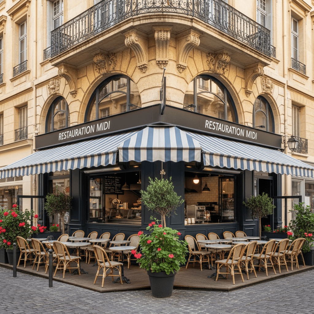 Snack à Nice : terrasse - extraction