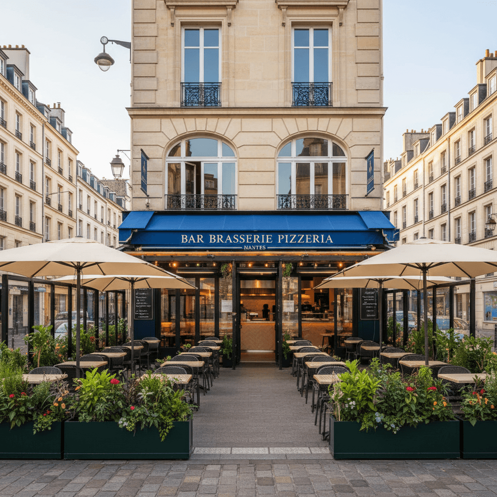 Bar-brasserie 60m² à Nantes : terrasse - licence IV