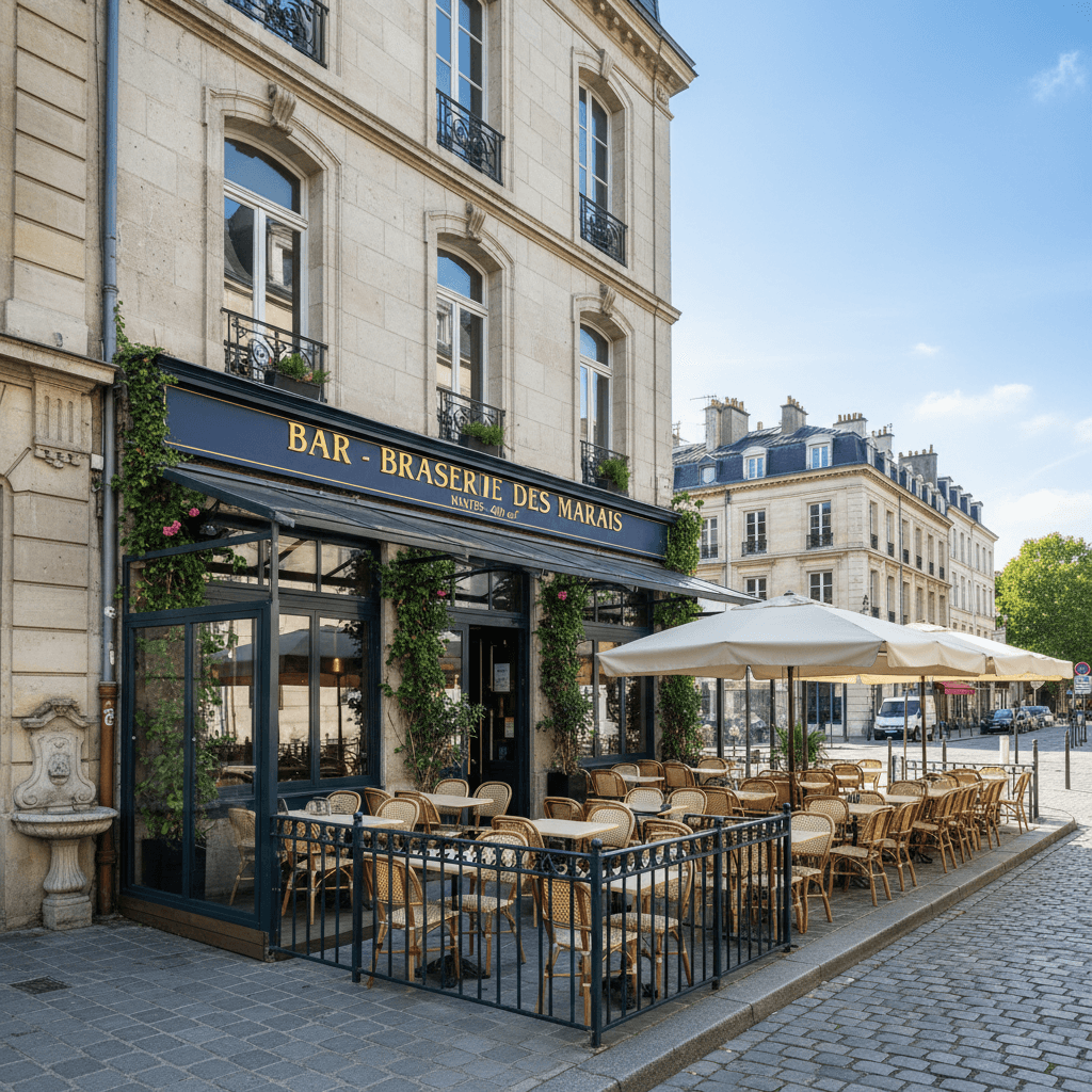 Bar-brasserie 450m² à Nantes : terrasse - licence IV
