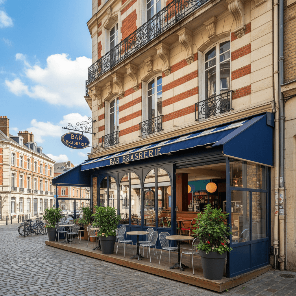 Bar-brasserie à Lille : terrasse - licence IV