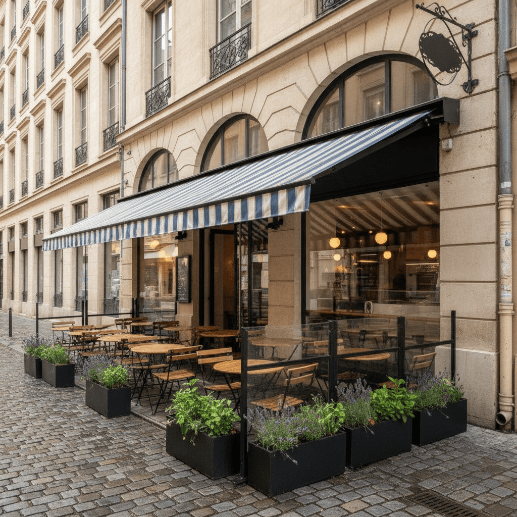 Fast-food 25m² à Lyon : terrasse - licence IV