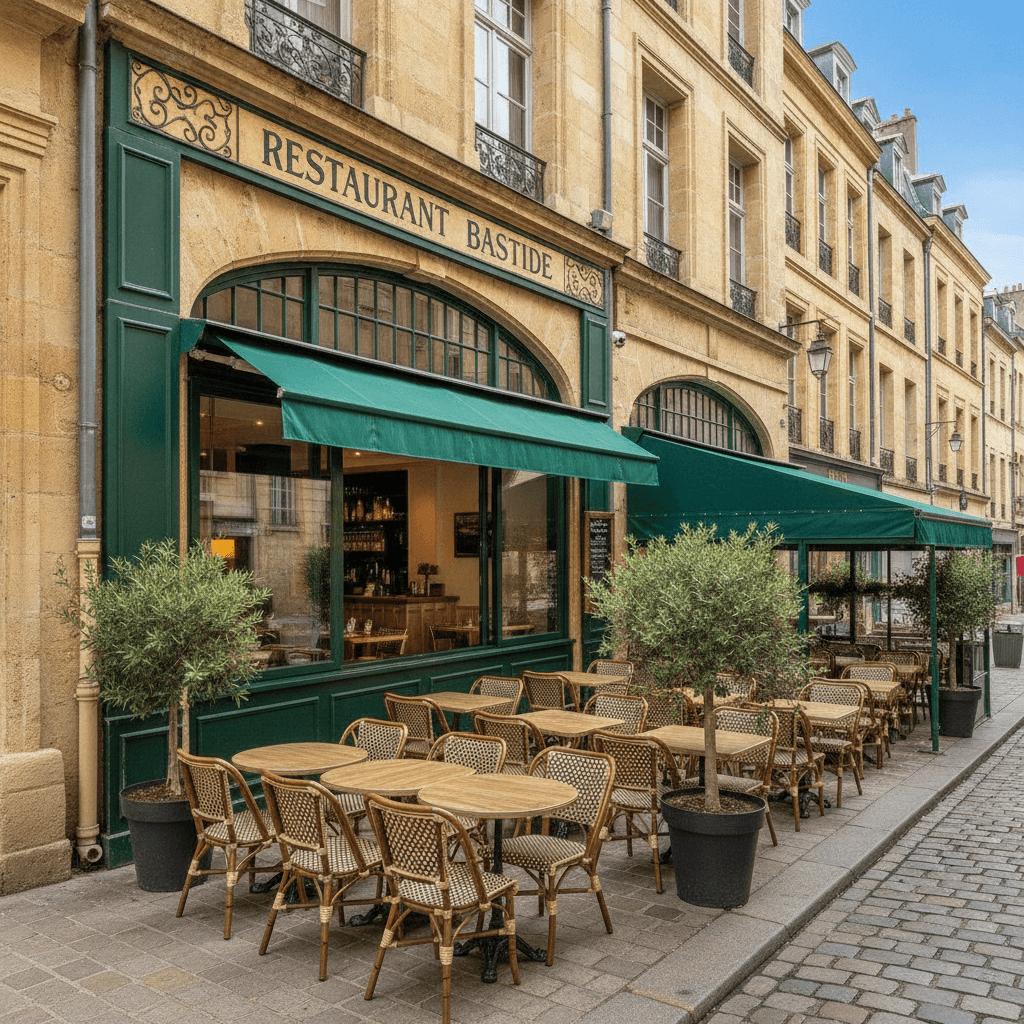 Restaurant 90m² à Bordeaux : terrasse - licence IV