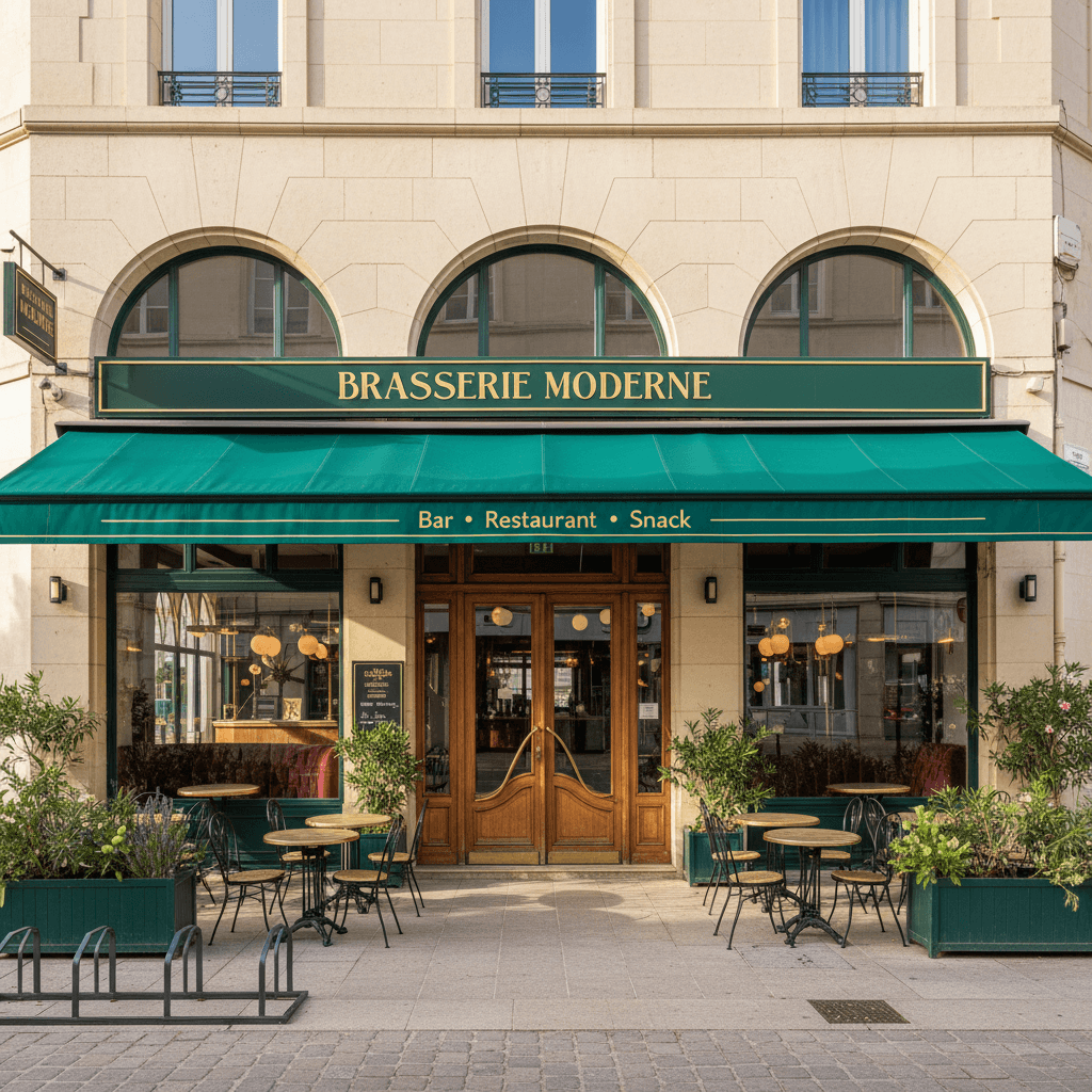 Bar-brasserie 420m² à Montpellier : terrasse - licence IV