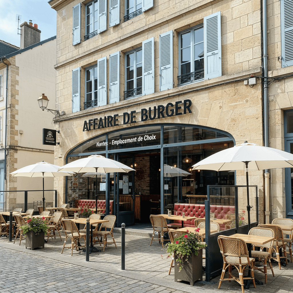 Fast-food à Nantes : terrasse