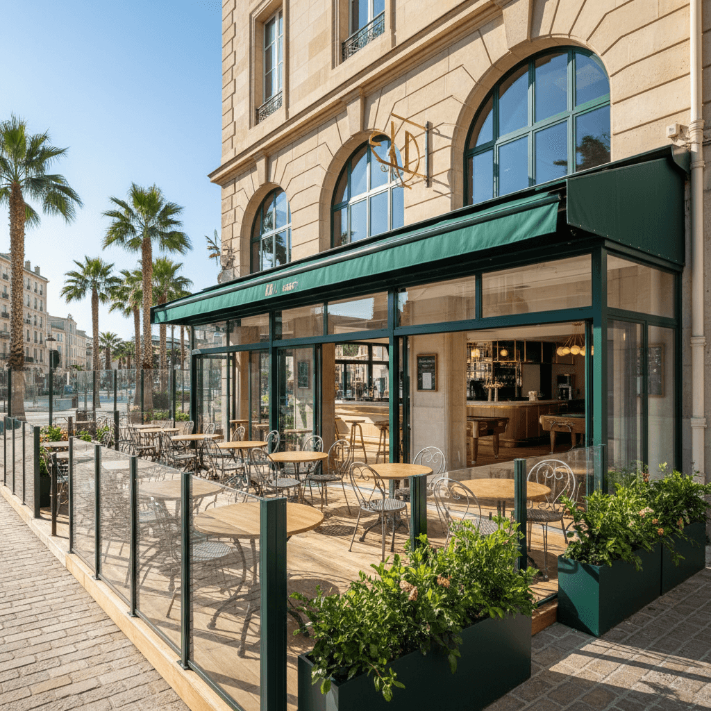 Bar-brasserie 147m² à Toulon : terrasse - licence IV