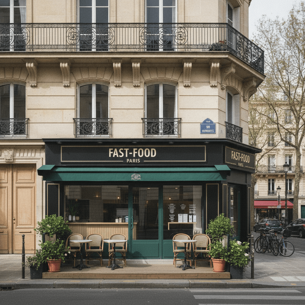 Fast-food 47m² à Paris : extraction