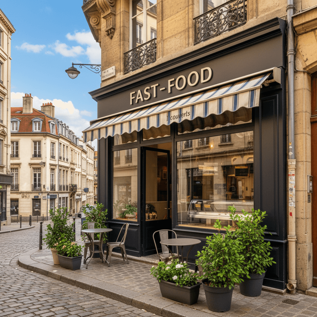 Fast-food 1 couverts à Lyon : terrasse