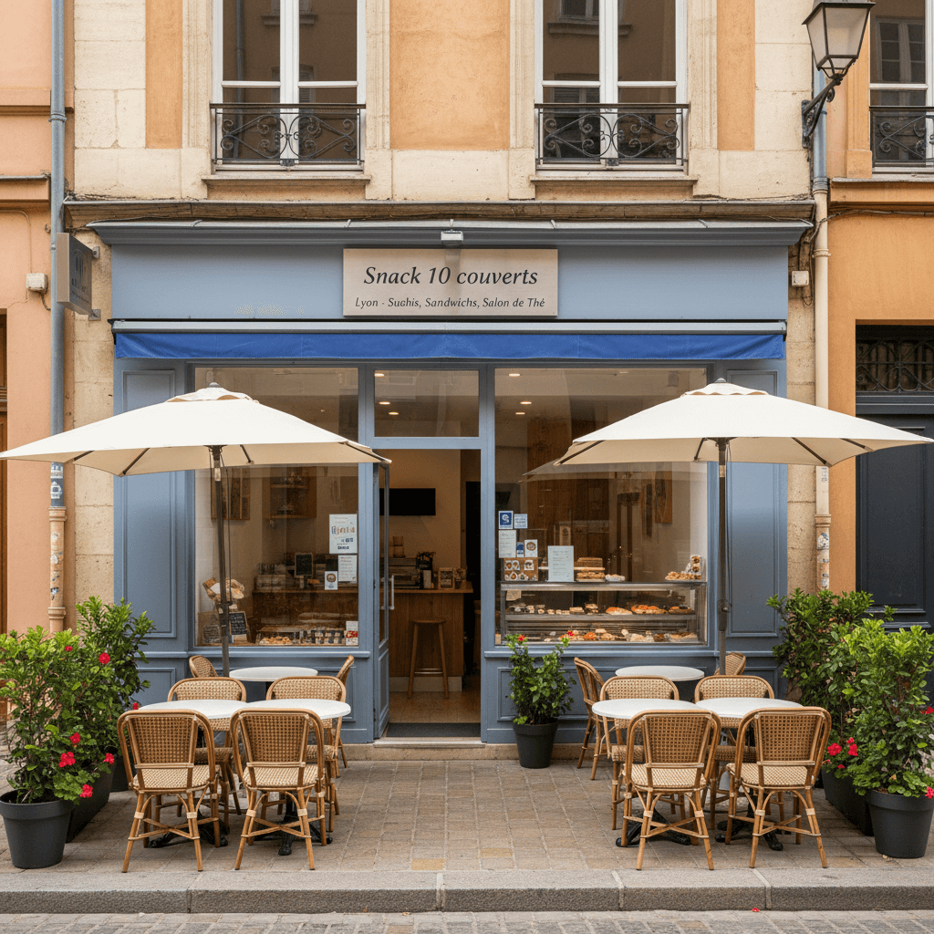 Snack 10 couverts à Lyon : terrasse