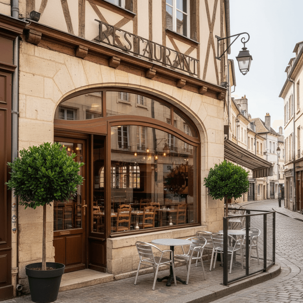 Restaurant à Dijon : terrasse - extraction