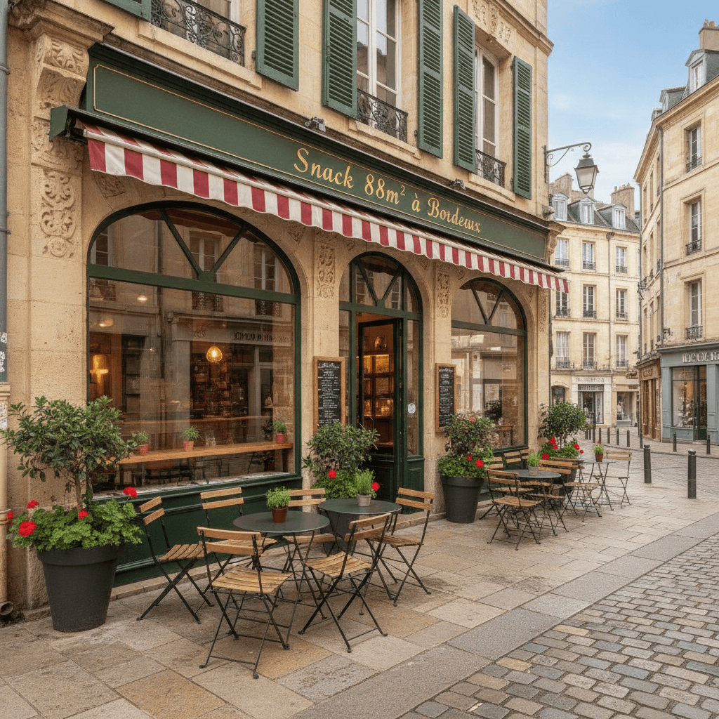 Snack 88m² à Bordeaux : terrasse