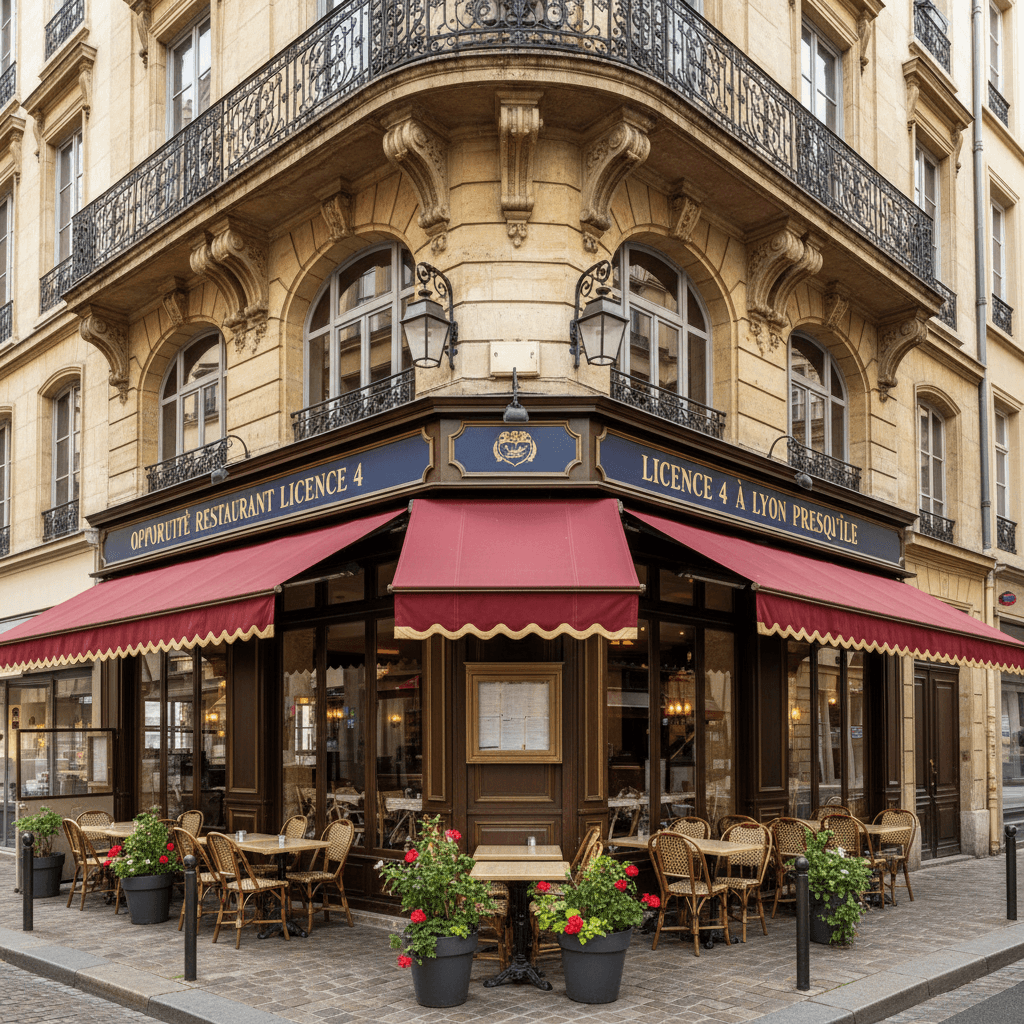 Restaurant 93m² à Lyon : terrasse - licence IV