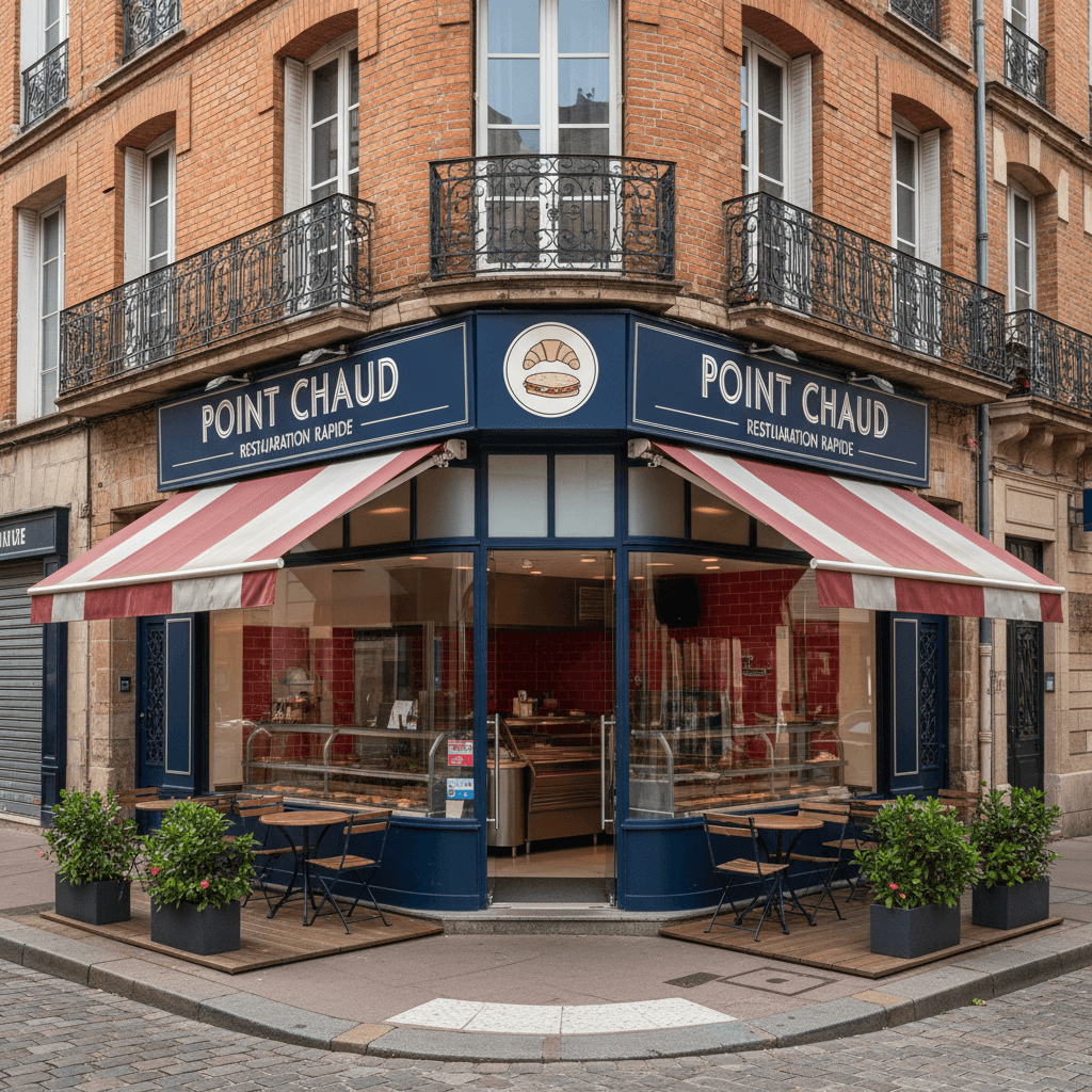 Fast-food 80m² à Toulouse : terrasse - licence IV