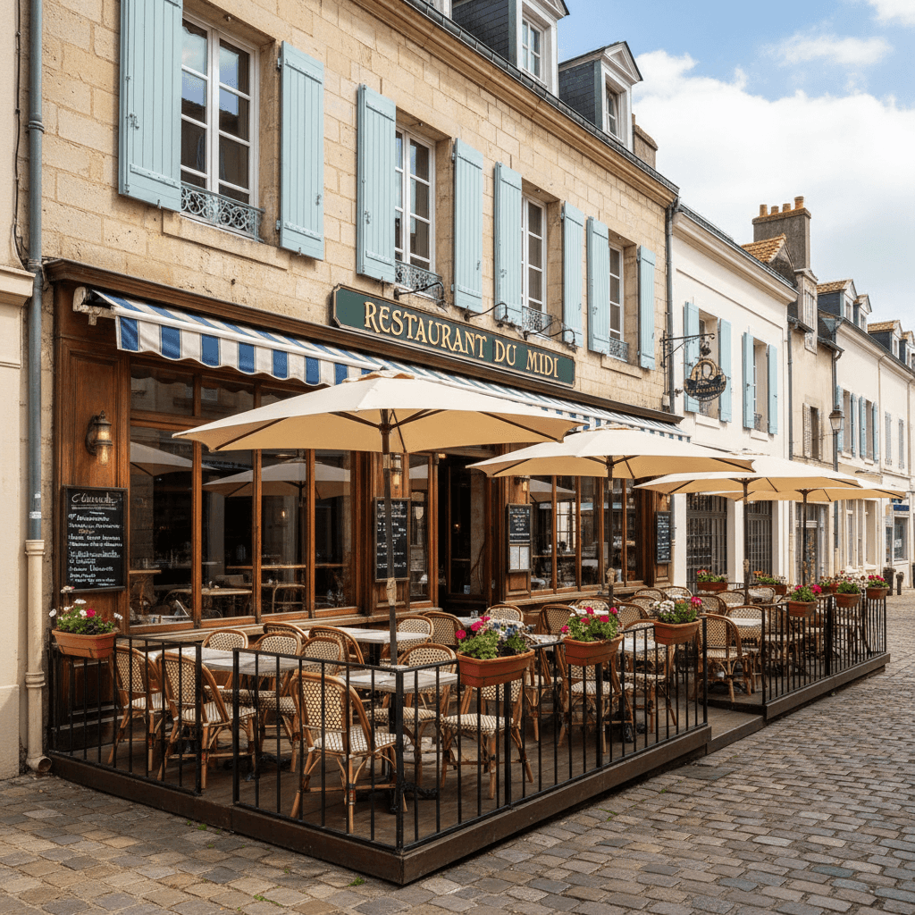 Restaurant à Le Havre : terrasse - extraction