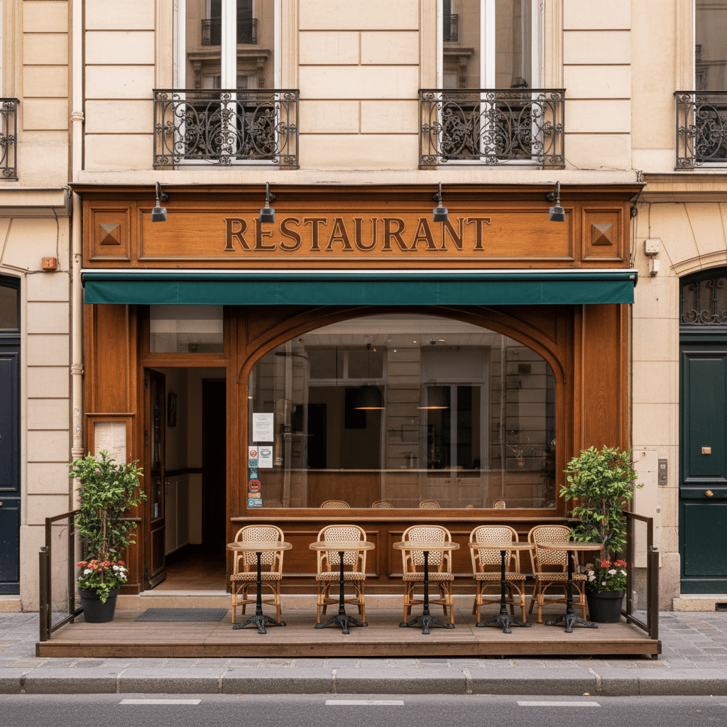 Restaurant 60m² à Lyon : terrasse - extraction