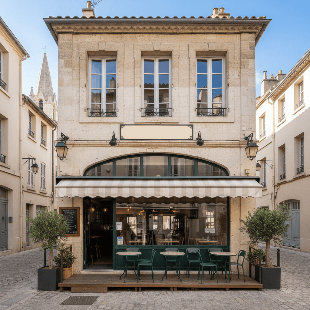 Restaurant 65m² à Marseille : terrasse - licence IV