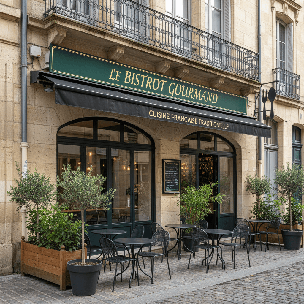Restaurant 110m² à Bordeaux : terrasse - cuisine équipée