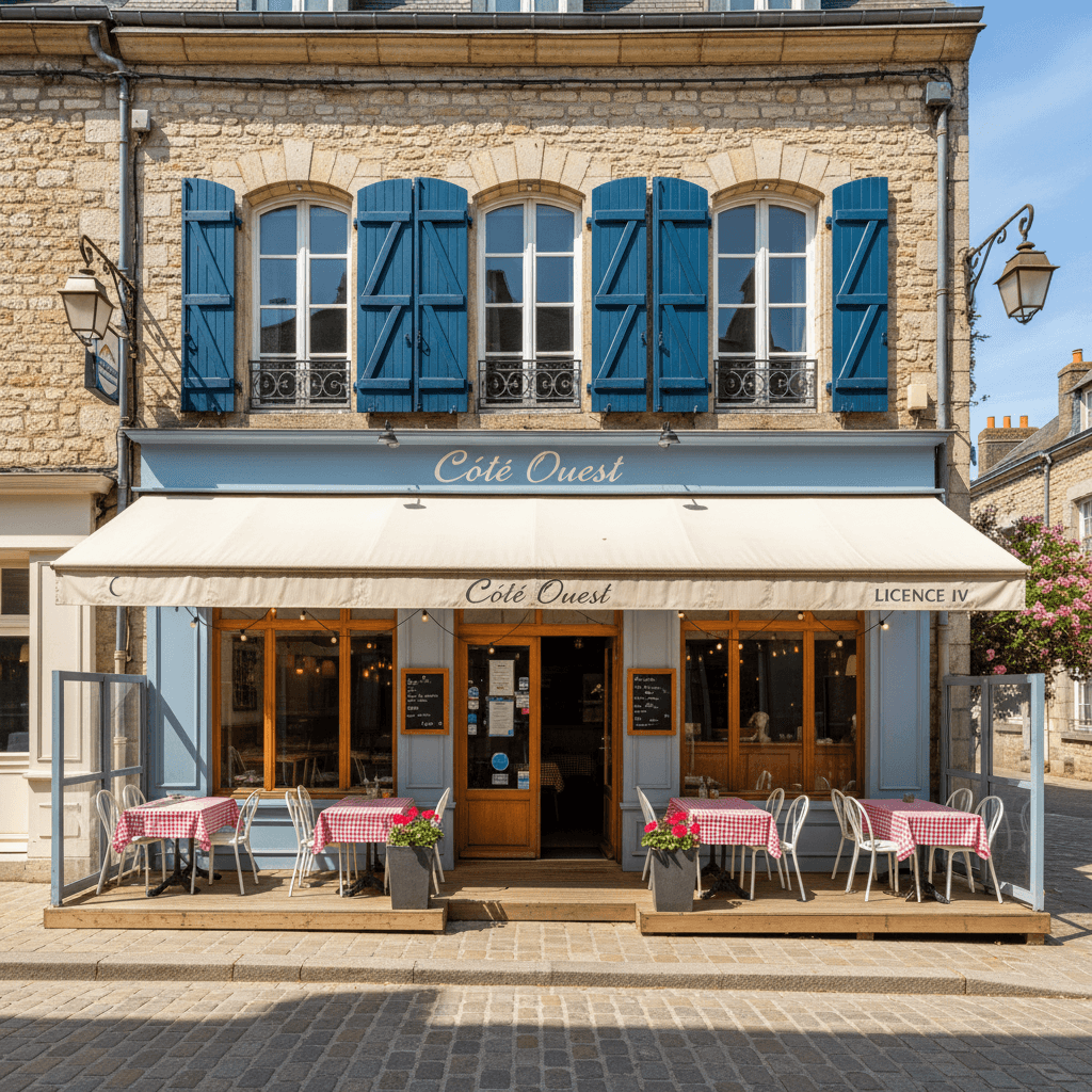 Restaurant à Lessay : terrasse - licence IV