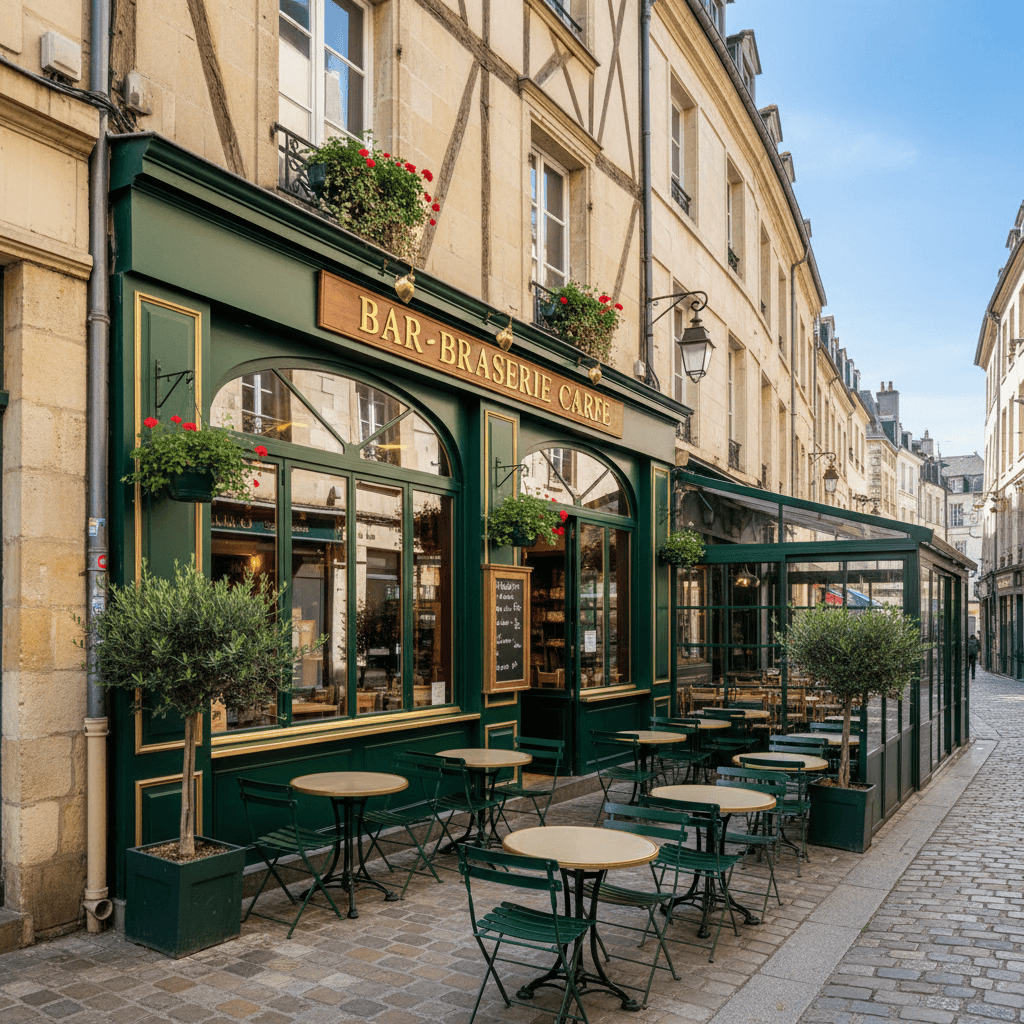 Bar-brasserie 50m² à Rouen : terrasse - licence IV