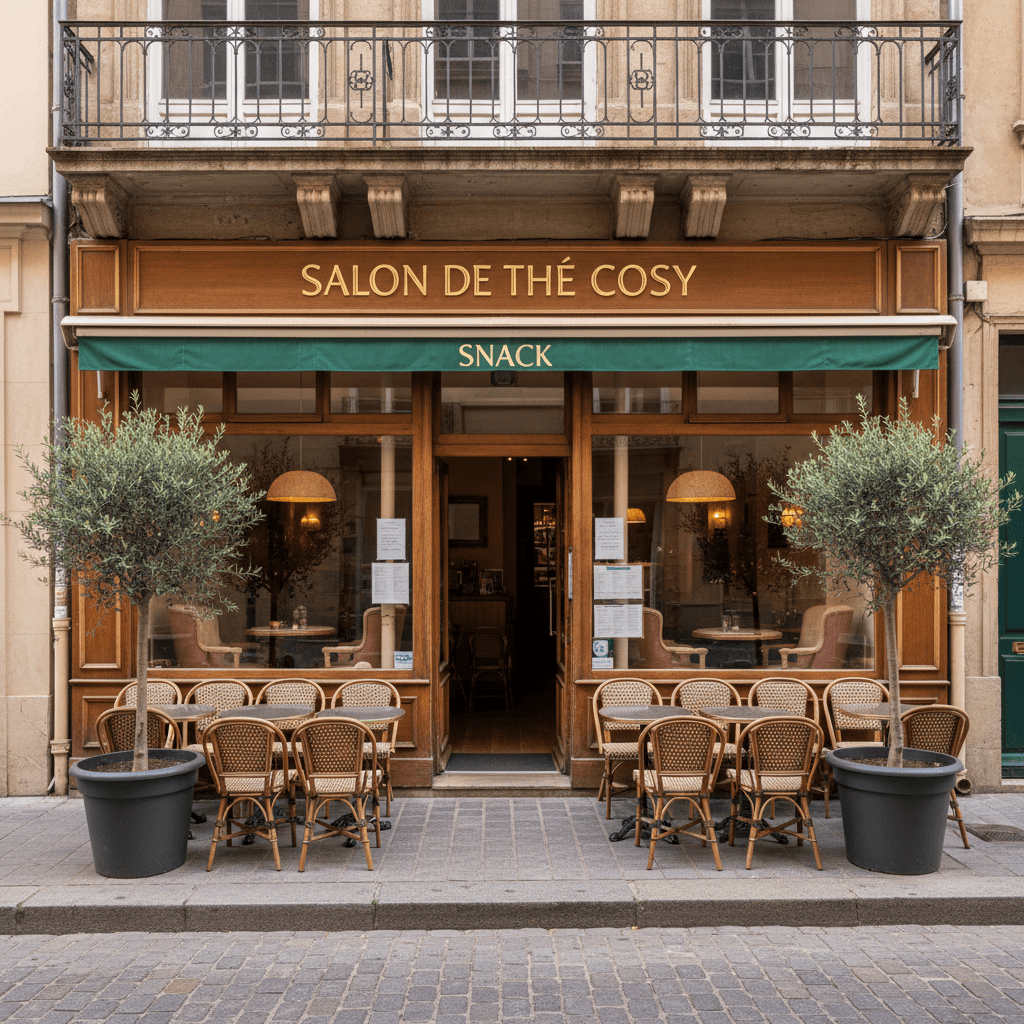 Snack 67m² à Lyon : terrasse - cuisine équipée