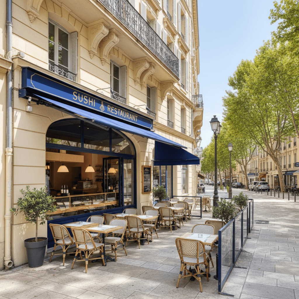 Restaurant 34m² à Nice : terrasse - licence IV