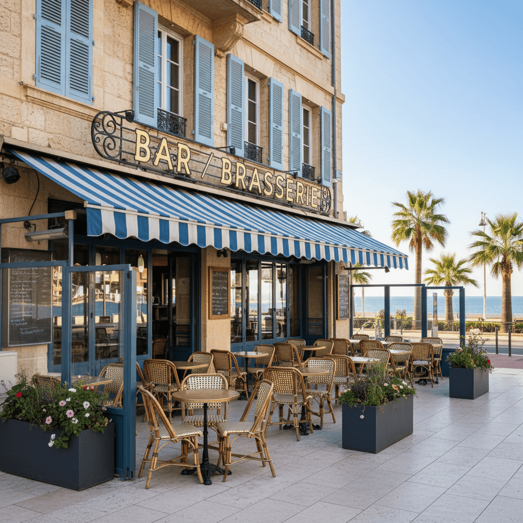 Bar-brasserie 220m² à Nice : terrasse - licence IV