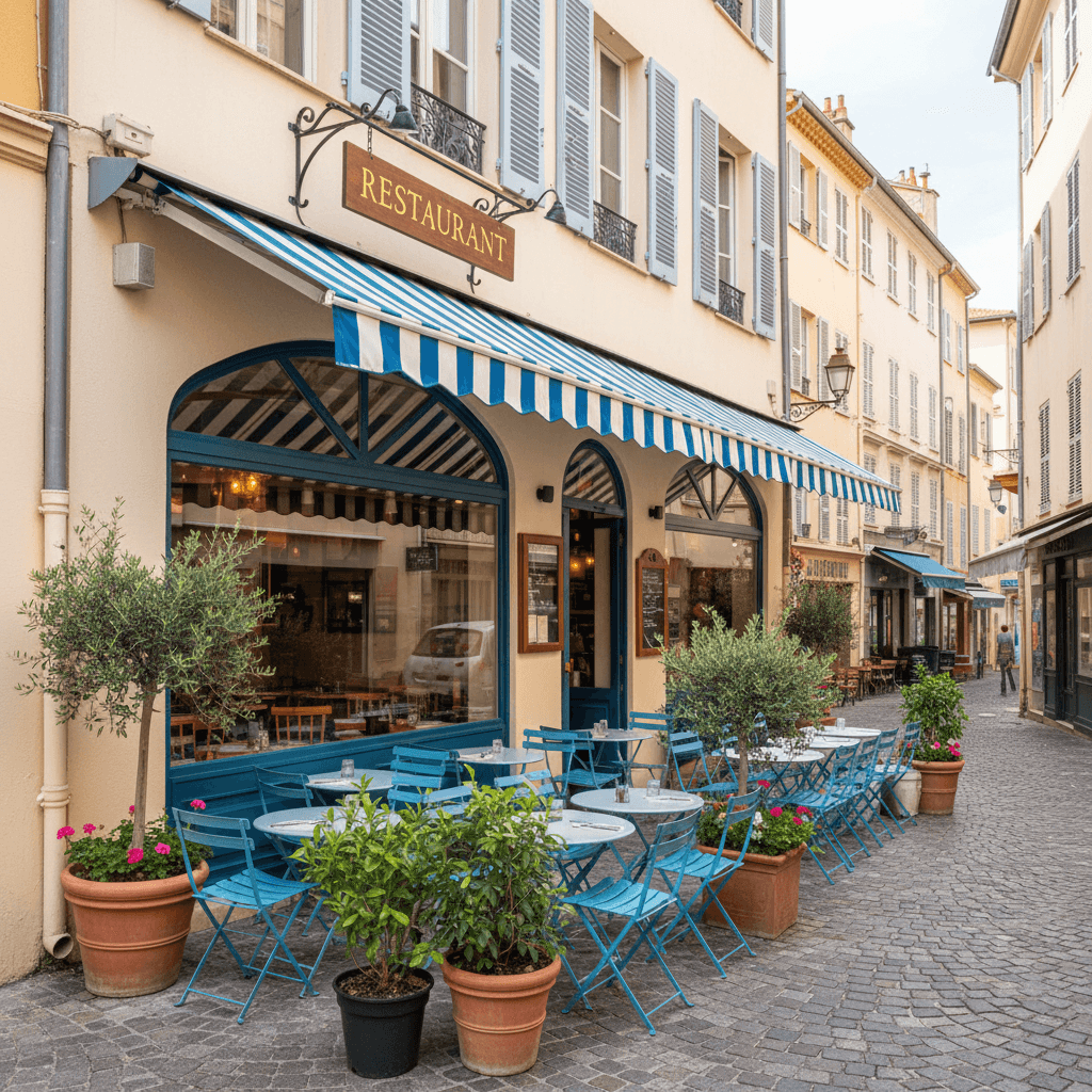 Restaurant à Nice : terrasse - extraction