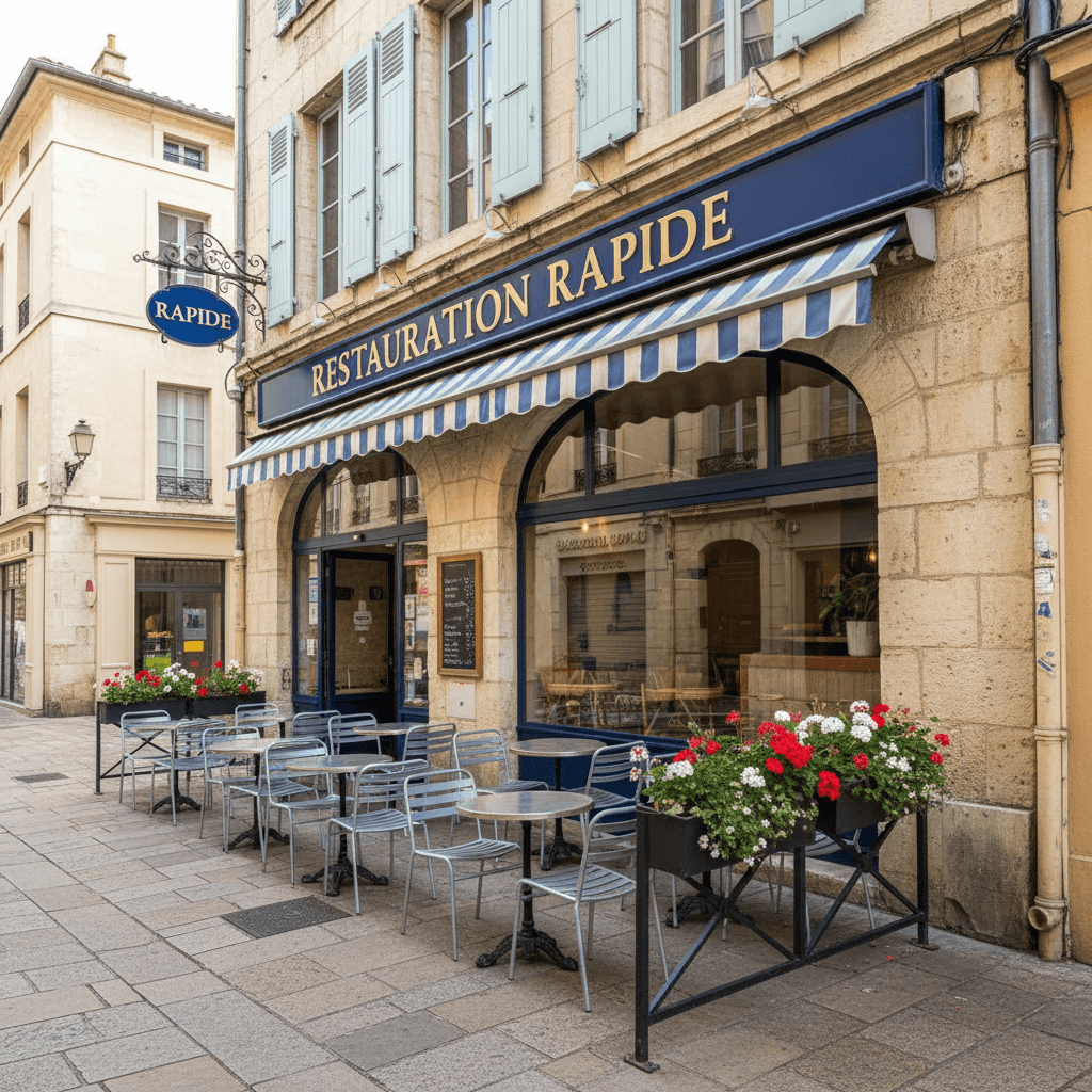 Fast-food 60m² à Montpellier : terrasse