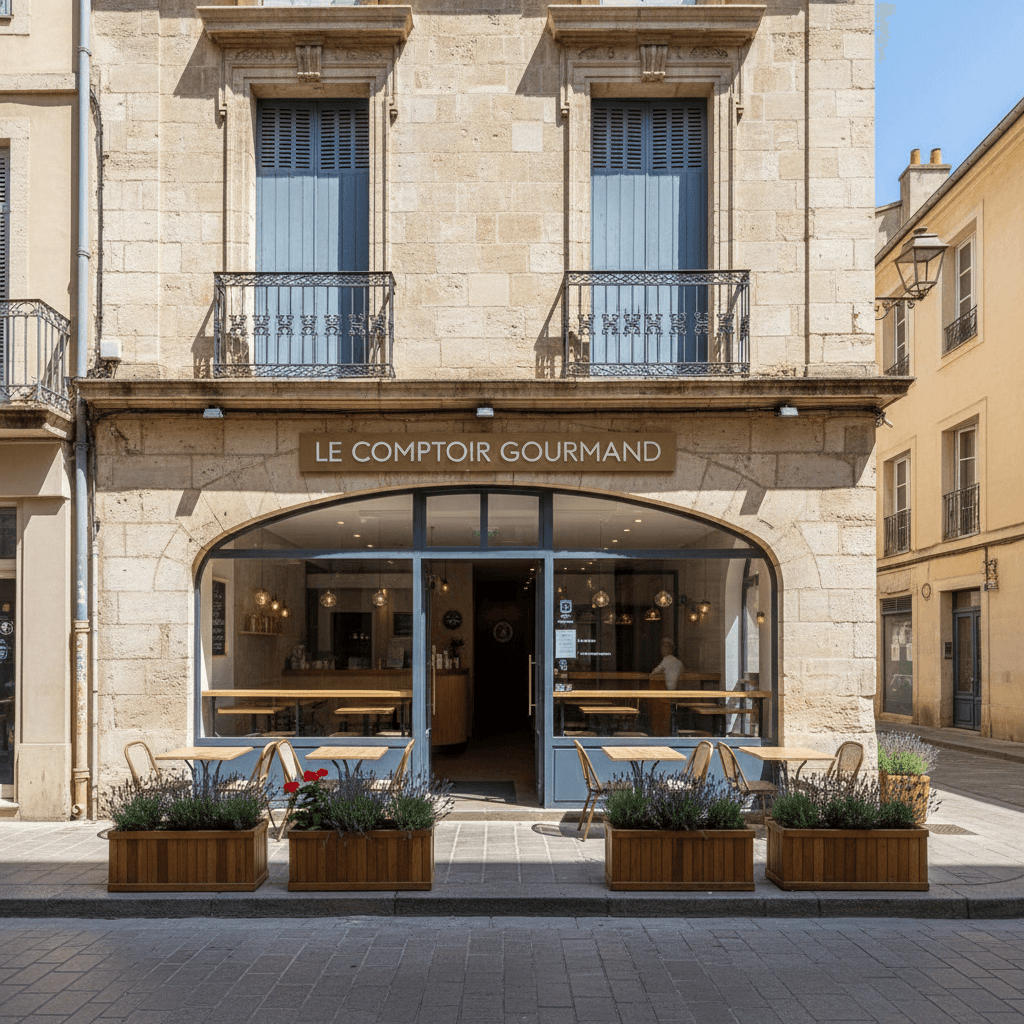 Fast-food 70m² à Montpellier : terrasse - extraction