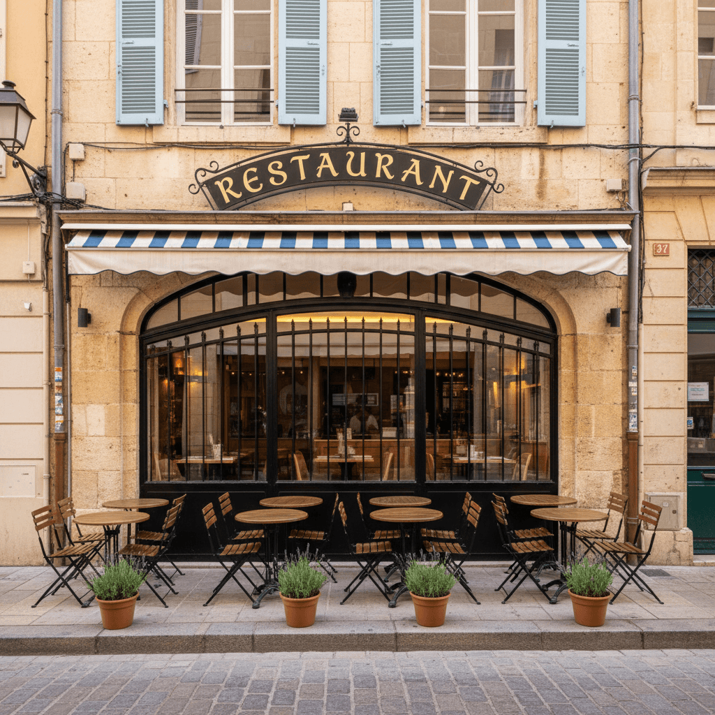 Restaurant 80m² à Montpellier : terrasse - extraction