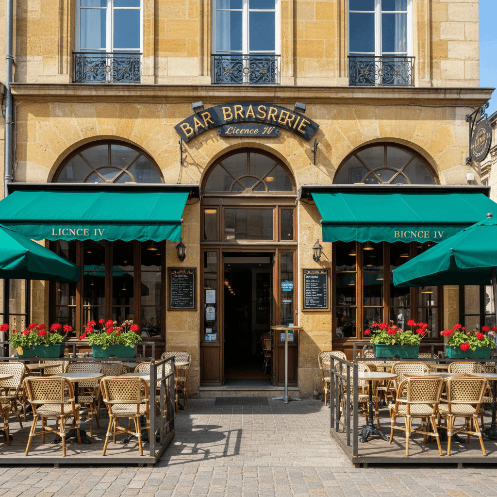 Bar-brasserie à Bordeaux : terrasse - licence IV